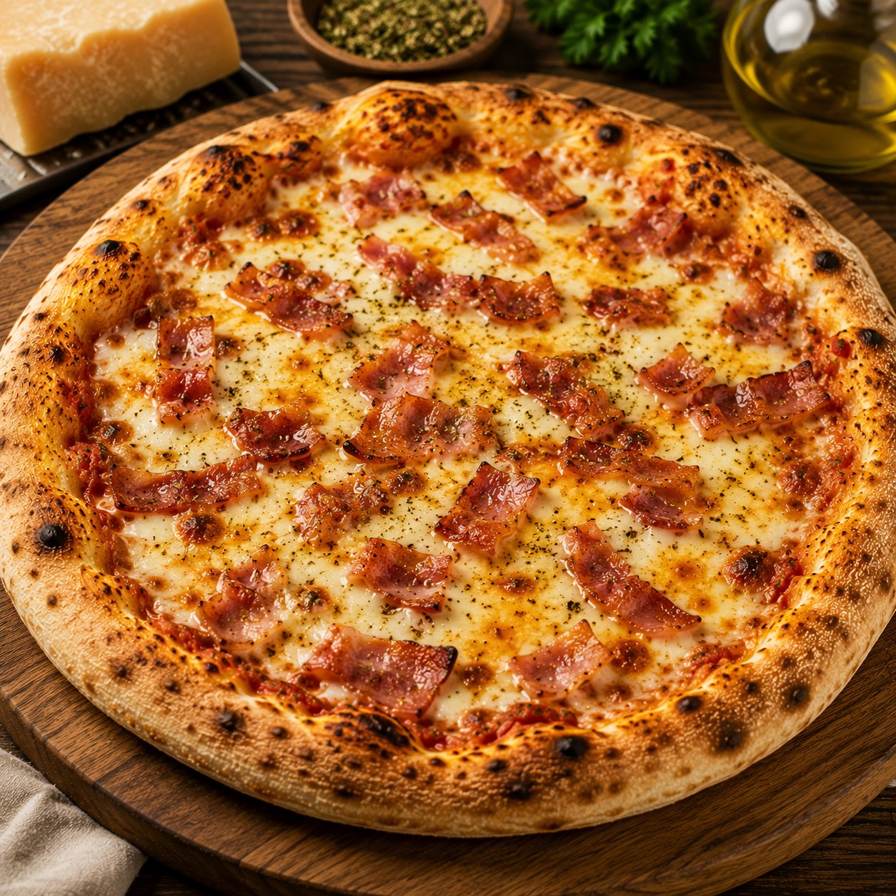 Bacon cheese Pizza